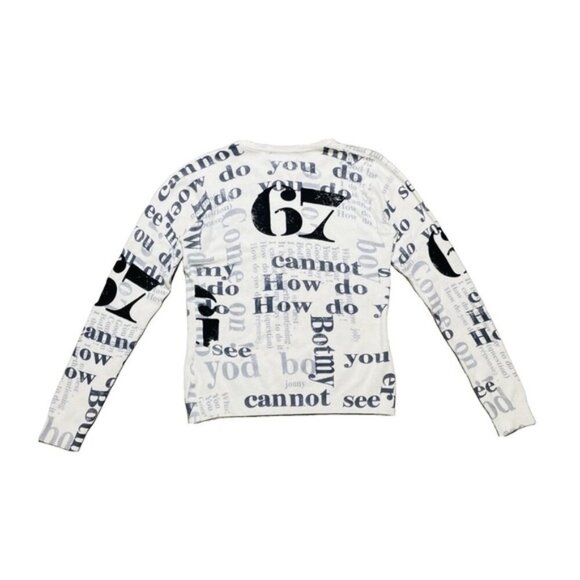 Just Mist Crop Top Long Sleeve Y2K Streetwear Shimmer Crewneck - Picture 4 of 7